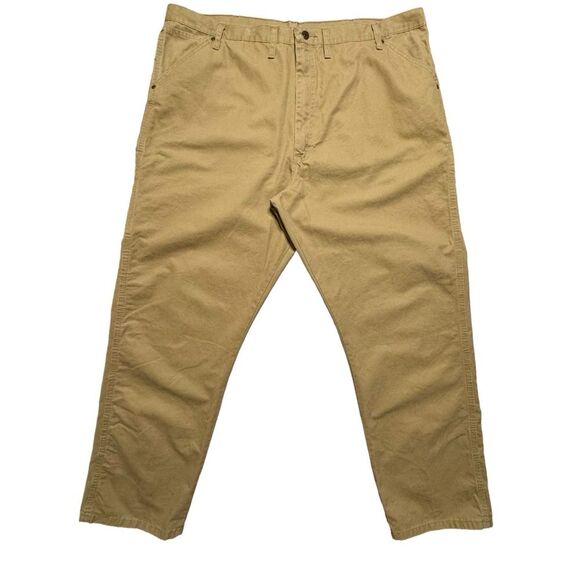 Wrangler Men's Khaki Chino Carpenter Painter Pants 100% Cotton Size 46x32 - Picture 4 of 8